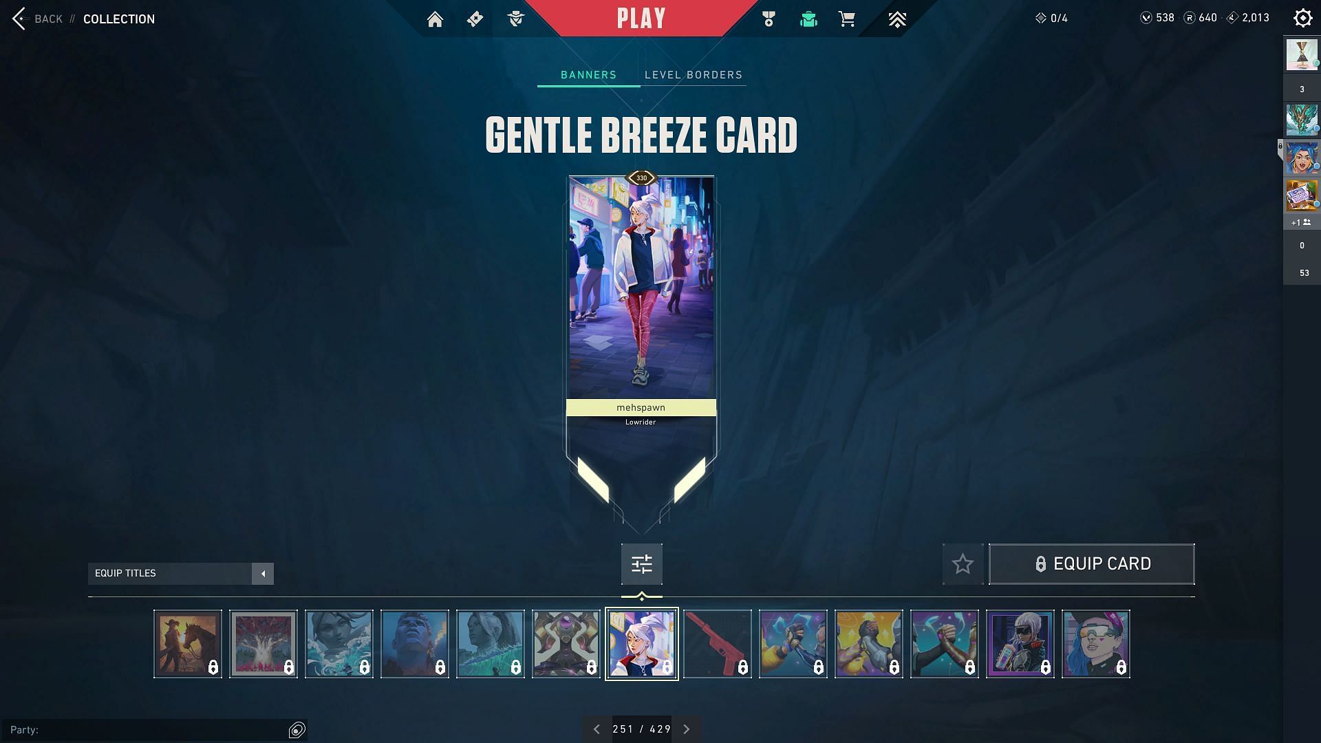 The Gentle Breeze Player Card (Image via Riot Games)