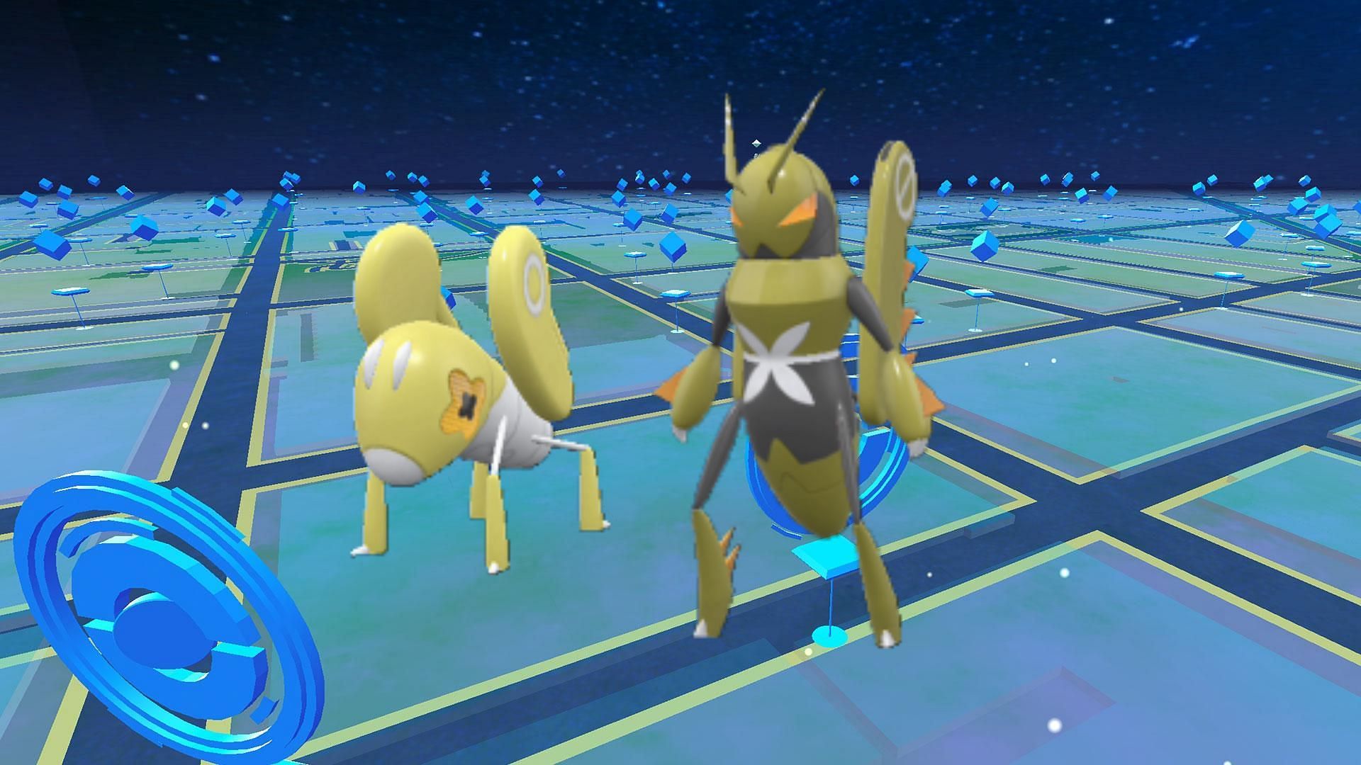 Shiny Nymble and Lokix take on a golden coloration (Image via Niantic)