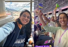 [Watch] Smriti Mandhana shares video of Jemimah Rodrigues & Harmanpreet Kaur cheering in India vs China football match of Asian Games 2023