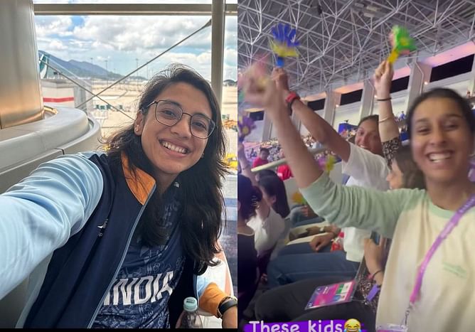 [Watch] Smriti Mandhana shares video of Jemimah Rodrigues & Harmanpreet Kaur cheering in India vs China football match of Asian Games 2023