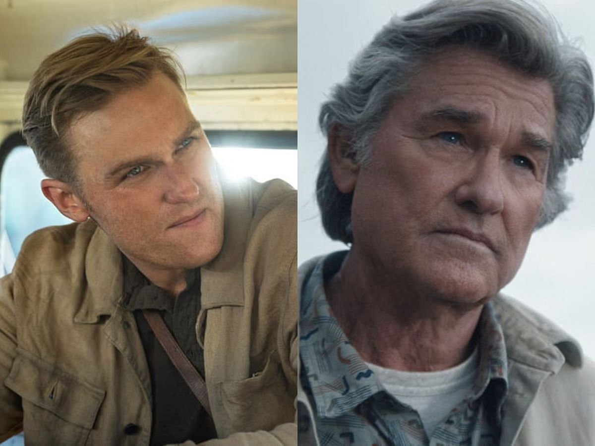 Stills of Wyatt Russell and Kurt Russell as young and old Lee Shaw respectively in the upcoming series (Image Via Apple TV+ Press)