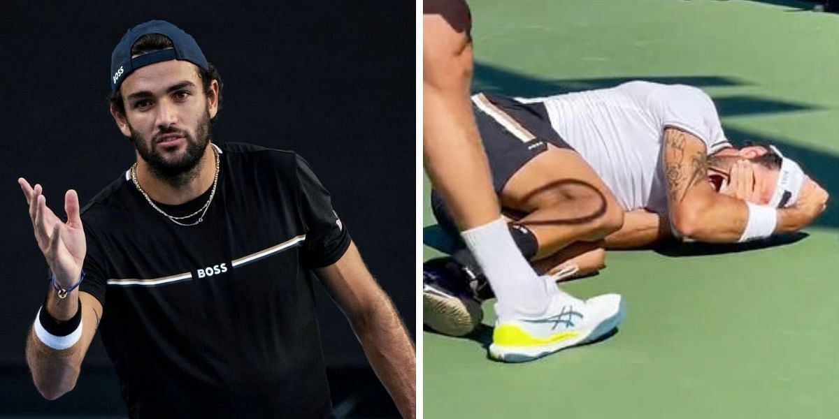 Matteo Berrettini suffers heavy fall at the US Open