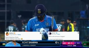 "Never-ending love story" - Fans react as Rohit Sharma departs for silver duck in IND vs BAN Super 4 game