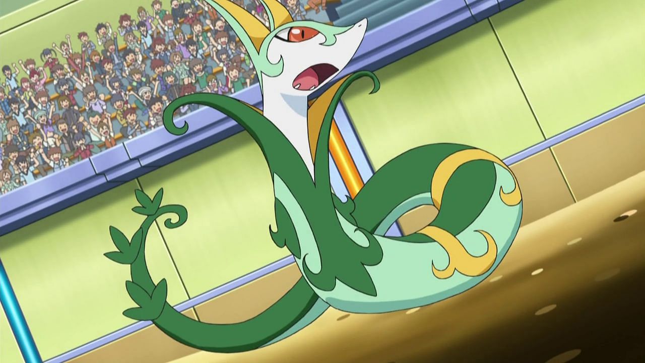 Serperior as seen in the anime (Image via The Pokemon Company)
