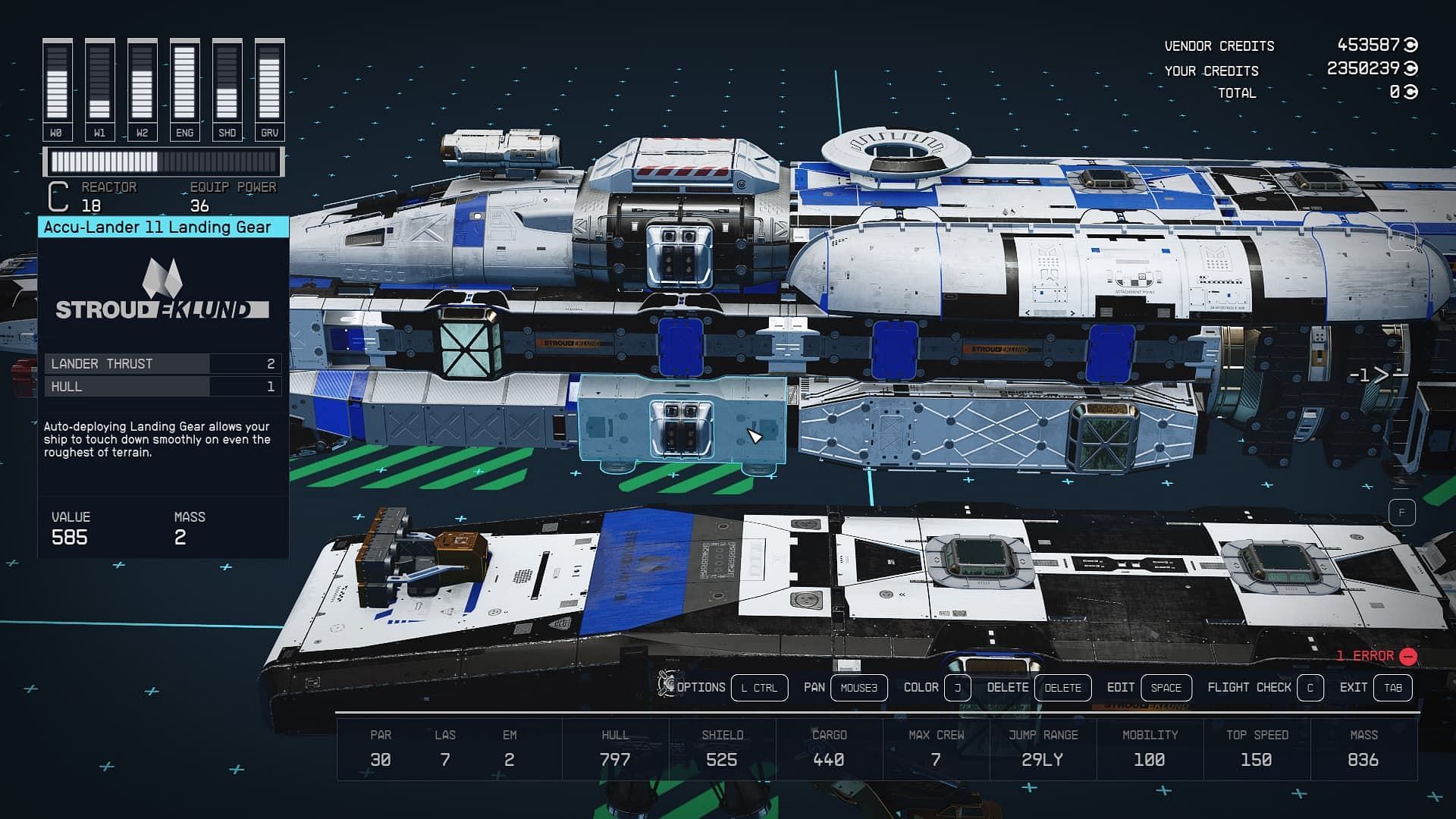 Use the Ship-building feature to recreate the Normandy Spaceship (Image via Bethesda)