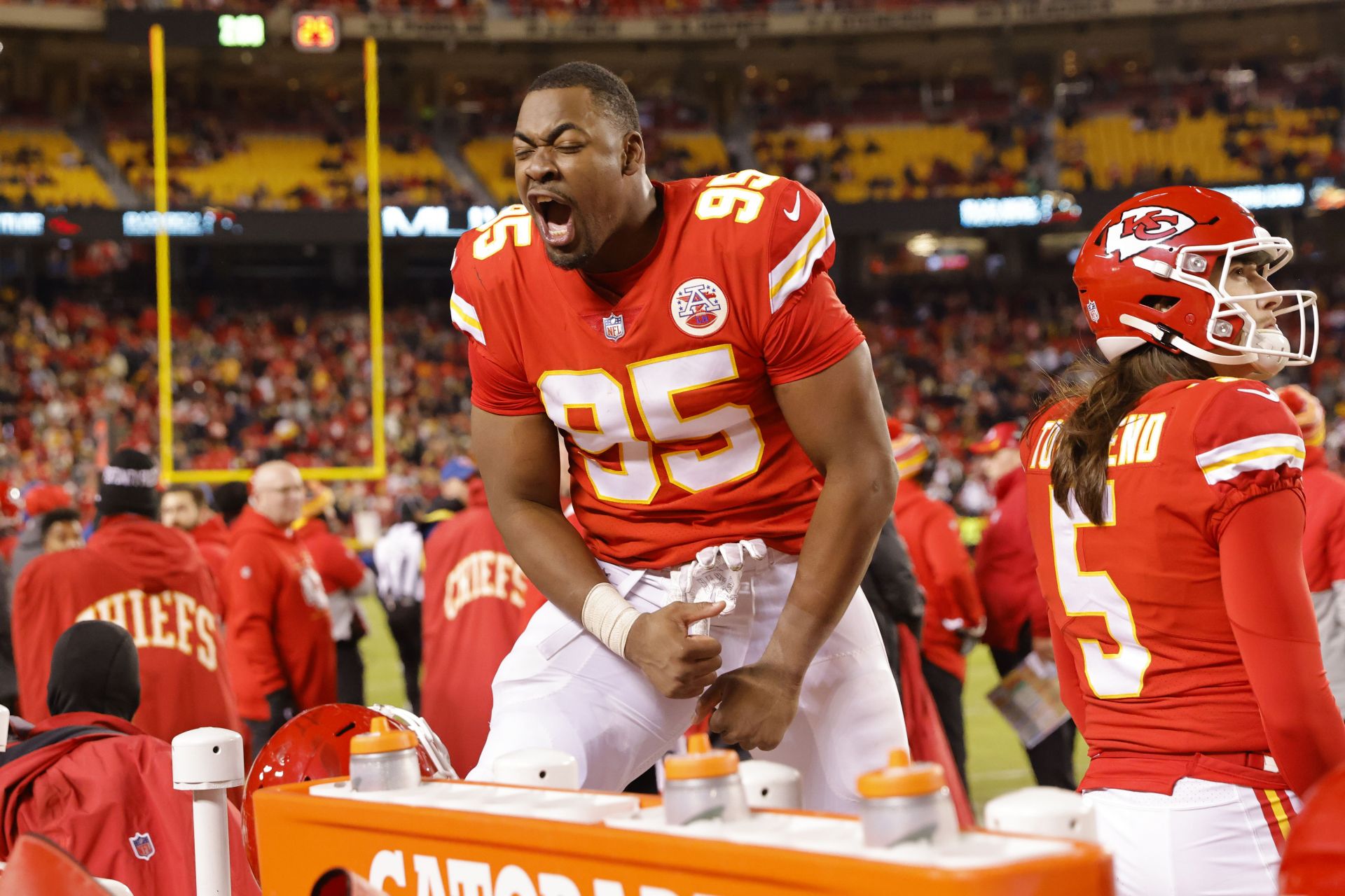 Chris Jones during AFC Wild Card Playoffs - Pittsburgh Steelers v Kansas City Chiefs