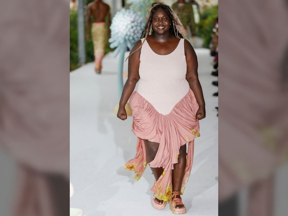A plus-size model from Collina Strada at NYFW 2024