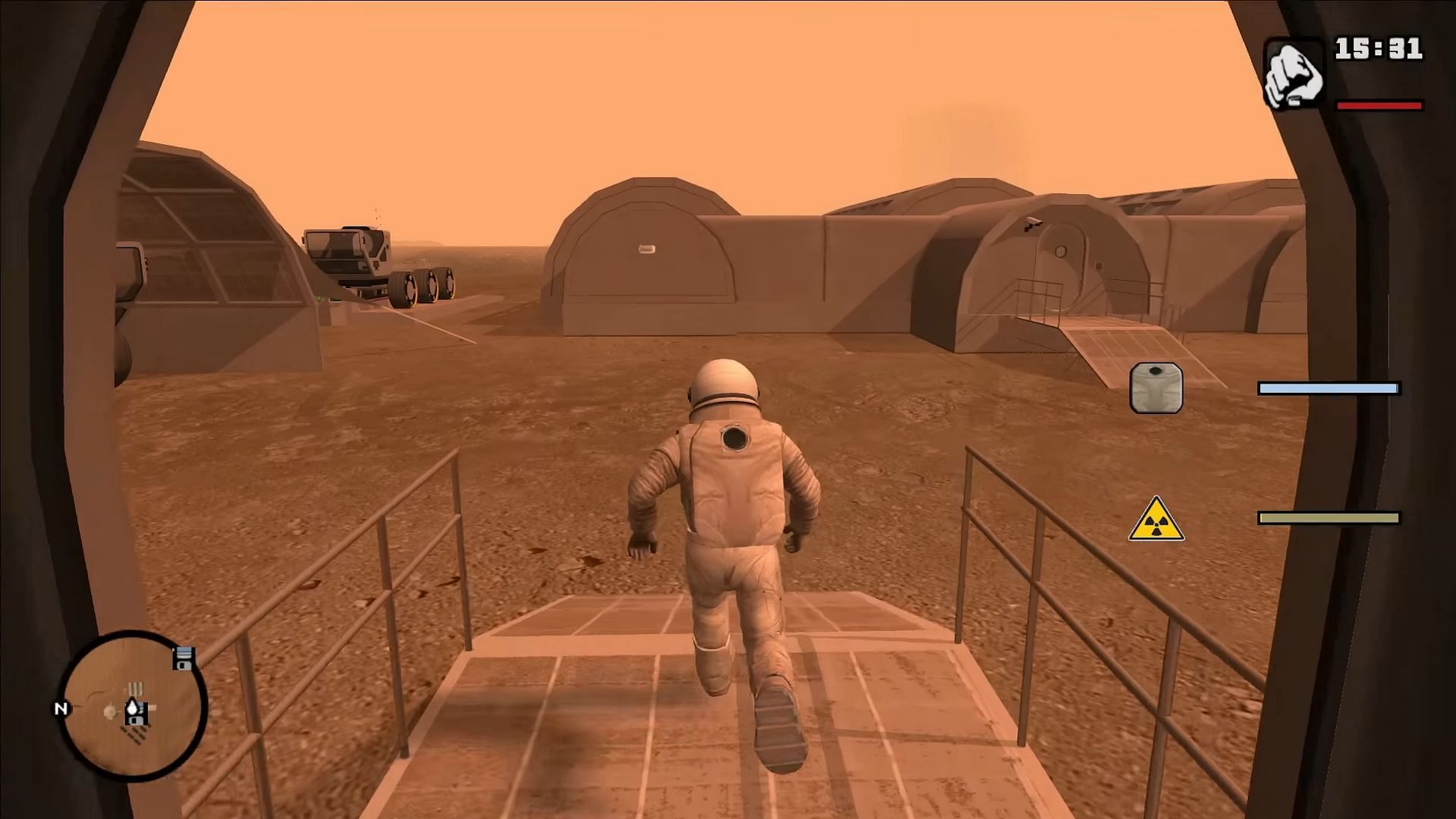 GTA San Andreas map mods are incredibly diverse, with this particular one being a Mars-themed location