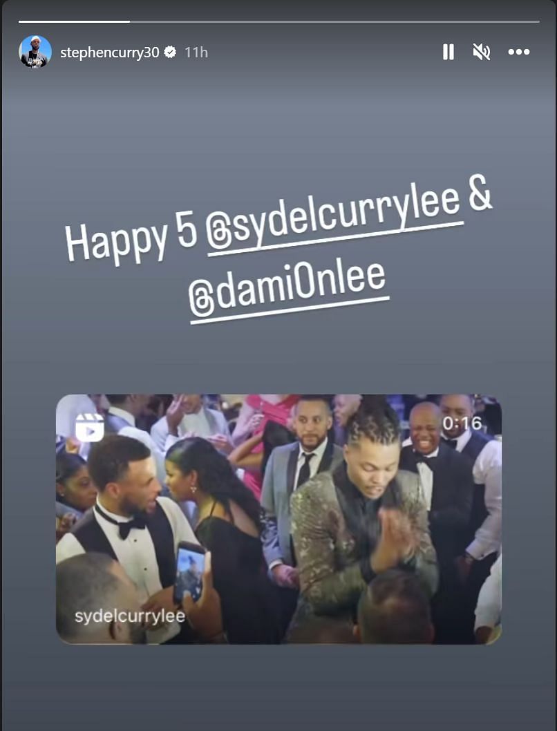 Steph Curry reposted his sister&#039;s reel on his story