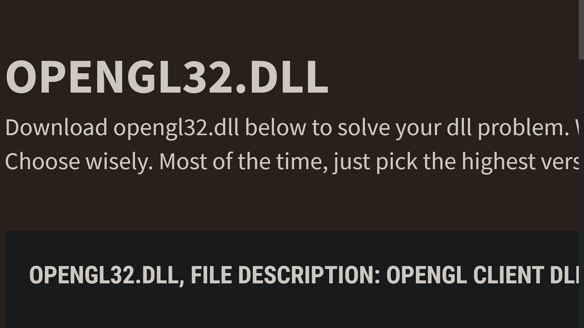 You can manually replace OpenGL32.dll to fix the Minecraft error as well (Image via Sportskeeda)