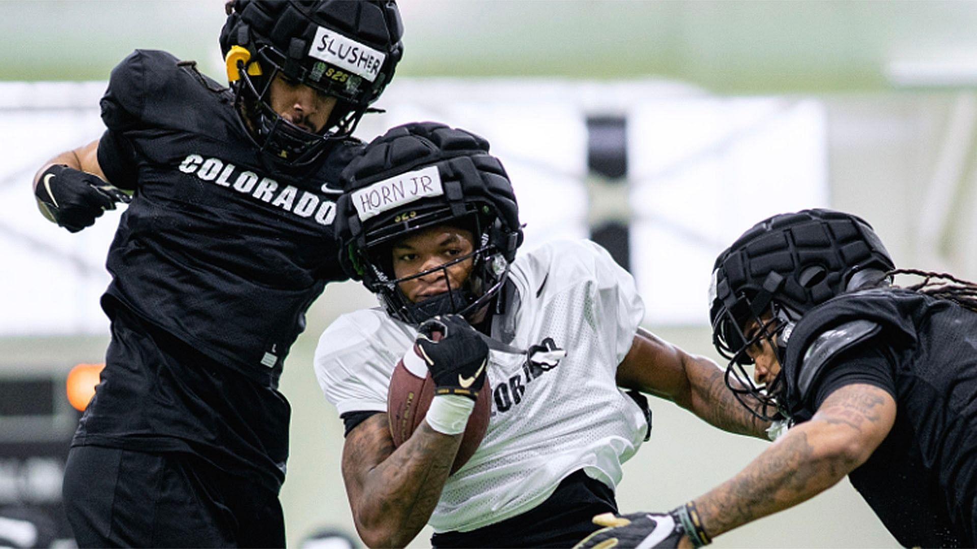 Colorado Buffaloes wideout Jimmy Horn Jr. in practice 