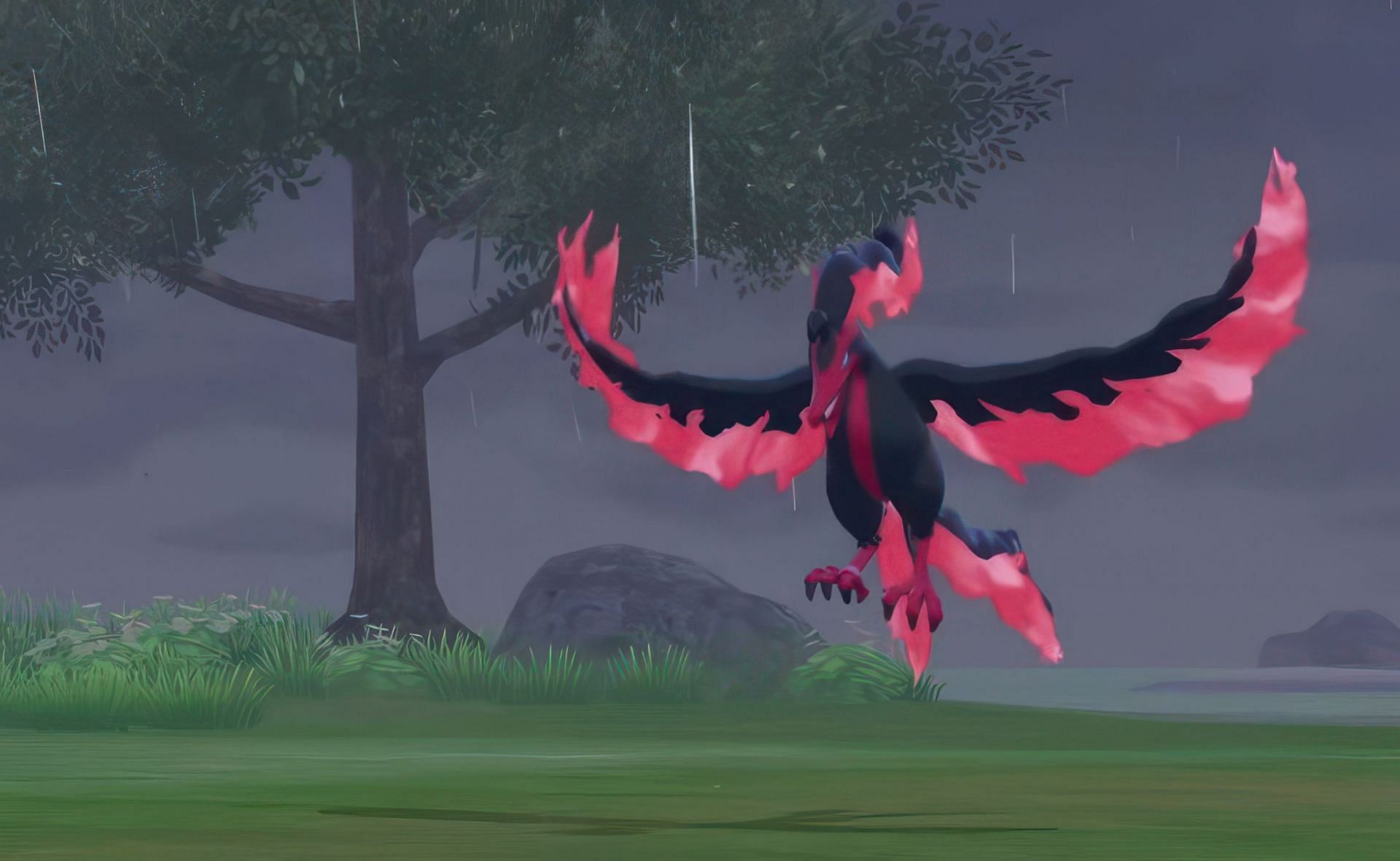 Galarian Moltres, as seen in the main series (Image via The Pokemon Company)
