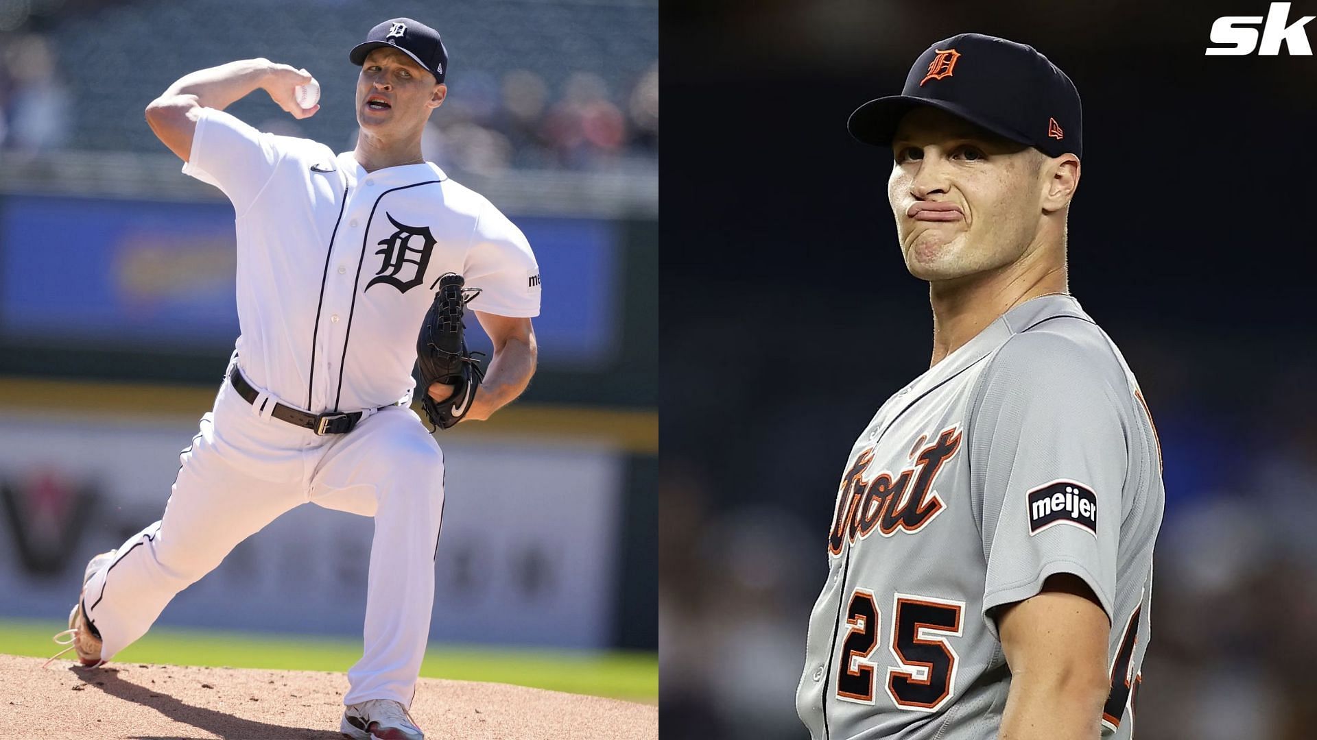 Matt Manning took a hard hit ball of his foot and left the game