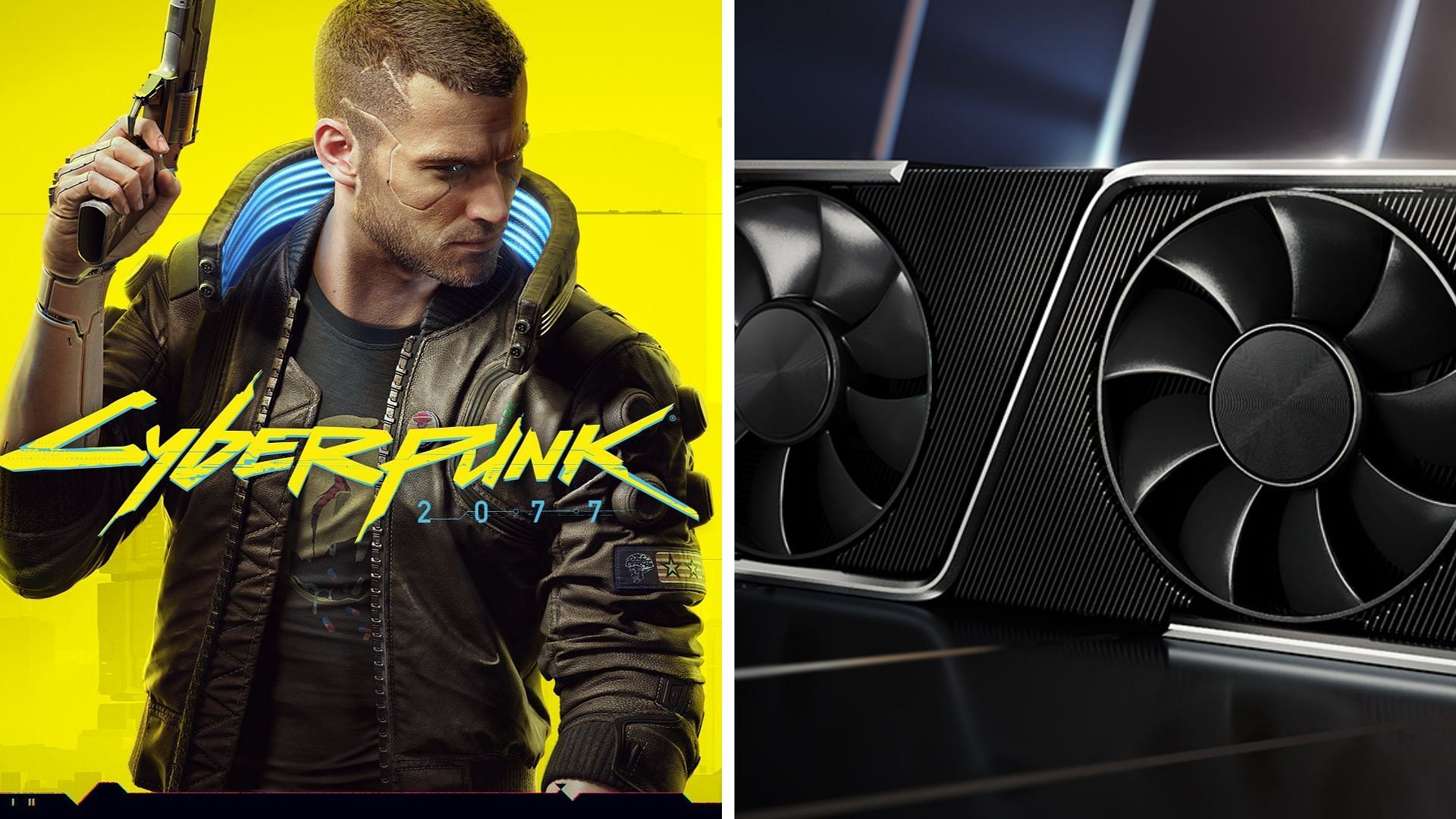 The RTX 3060 and 3060 Ti are decent GPUs for playing Cyberpunk 2077 (Image via Nvidia and CD Projekt Red)