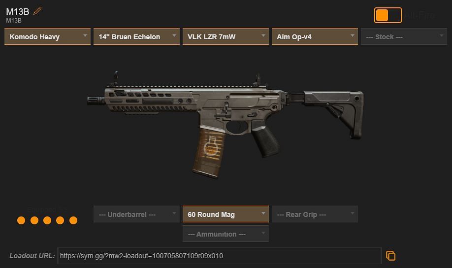 M13B loadout (Image via sym.gg)