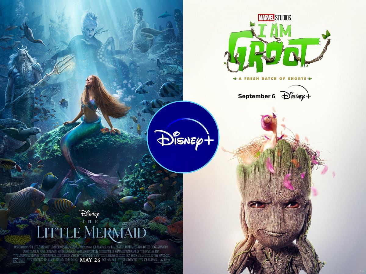 Collage of posters of movies and TV shows coming to Disney+ in september 2023 (image via IMDB)
