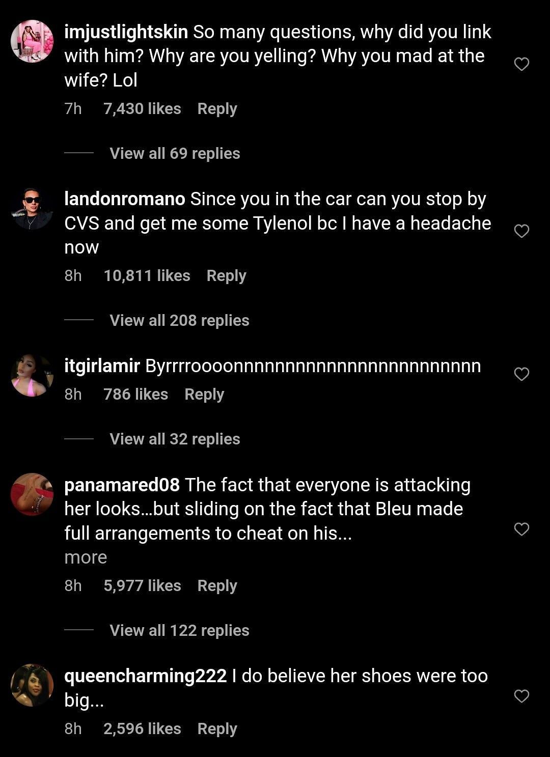 Internet users react to the drama (Image via theshaderoom/Instagram)