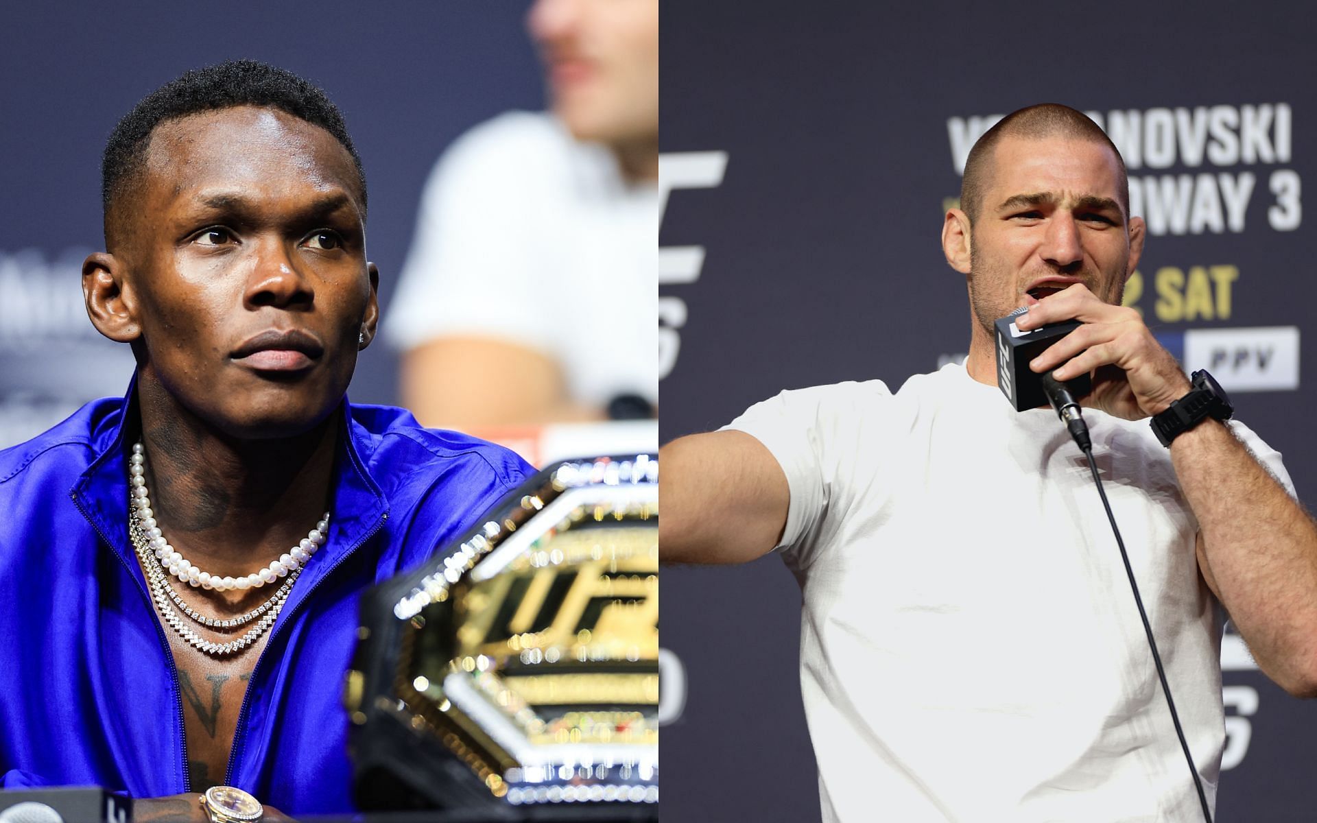 Israel Adesanya and Sean Strickland [Image credits: Getty Images]