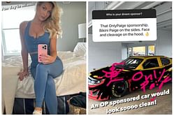 “Would look so clean” – Paige Spiranac says she can picture an Only Paige-sponsored Nascar with a bikini picture on the side