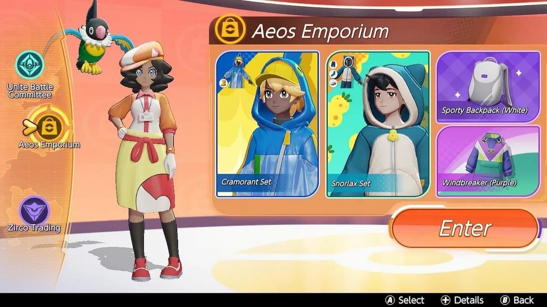 Aeos Emporium in the Shop in Pokemon Unite (Image via The Pokemon Company)