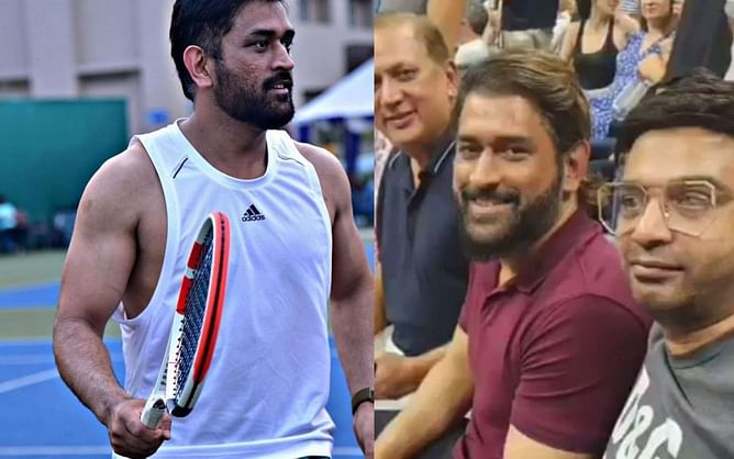 यूएस ओपन देखने पहुंचे MS Dhoni, सोशल मीडिया पर वायरल हुआ वीडियो
