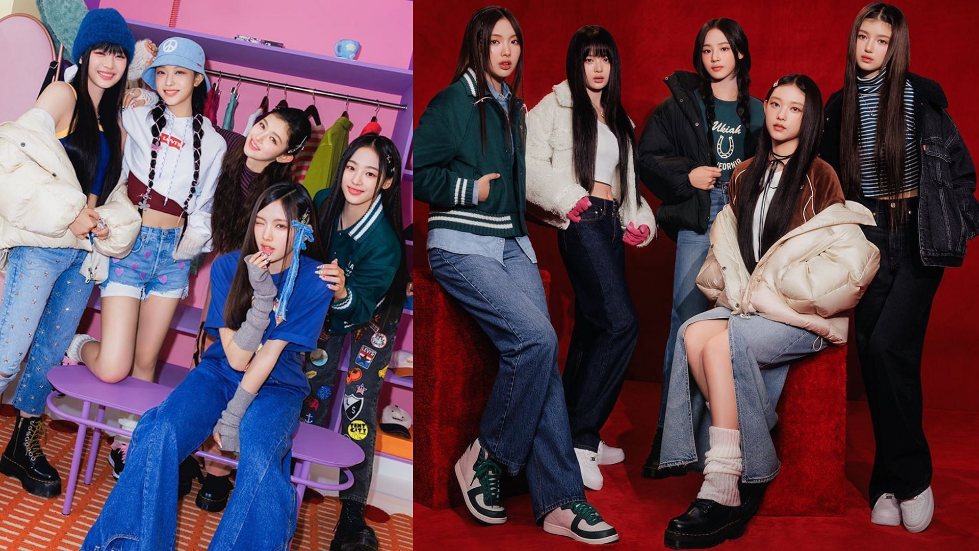 Check out the individual still cuts of NewJeans for Levi's