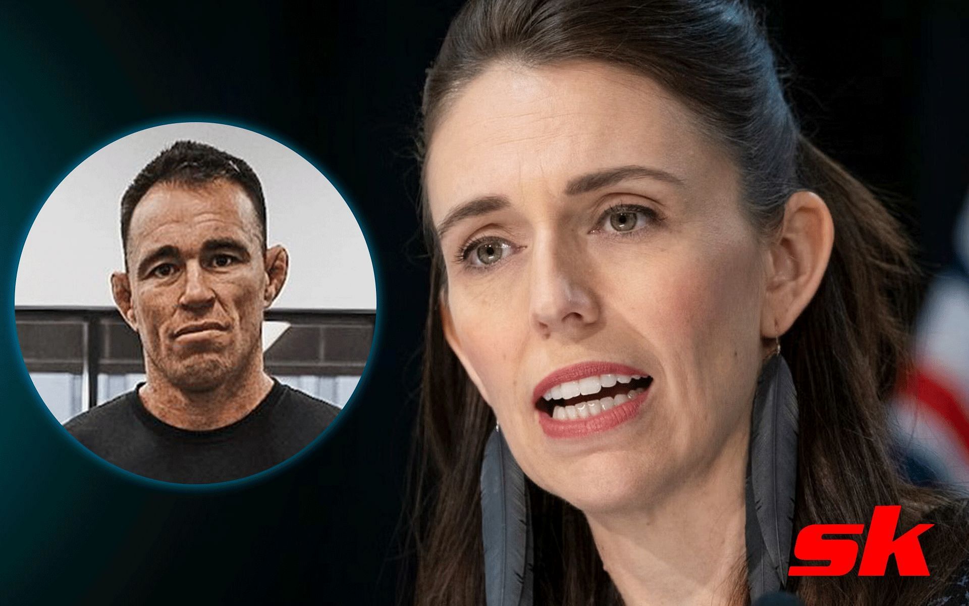 Jake Shields (Left); Jacinda Ardern (Right) [*Image courtesy: @jakeshields Instagram; @InvestigateGov Twitter]