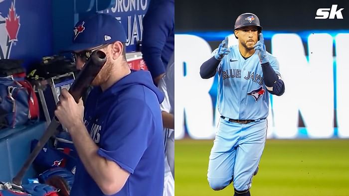 Danny Jansen shaves off mustache between at-bats