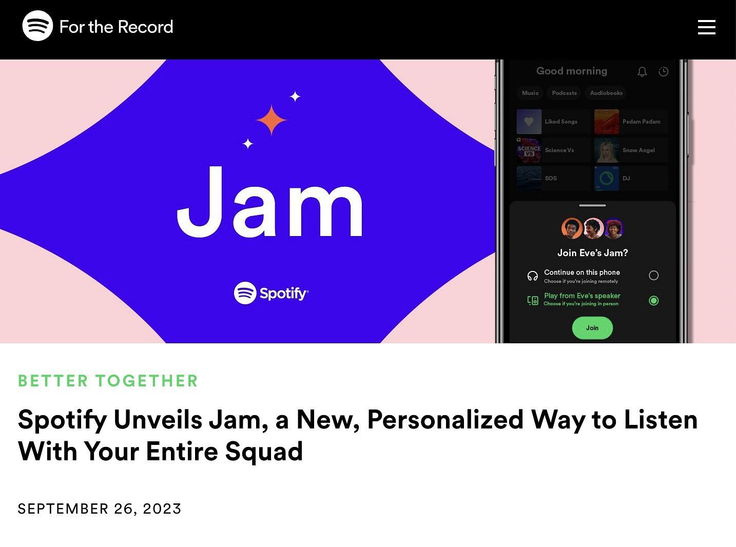 Spotify announces a new feature for its users. (Image via Spotify)
