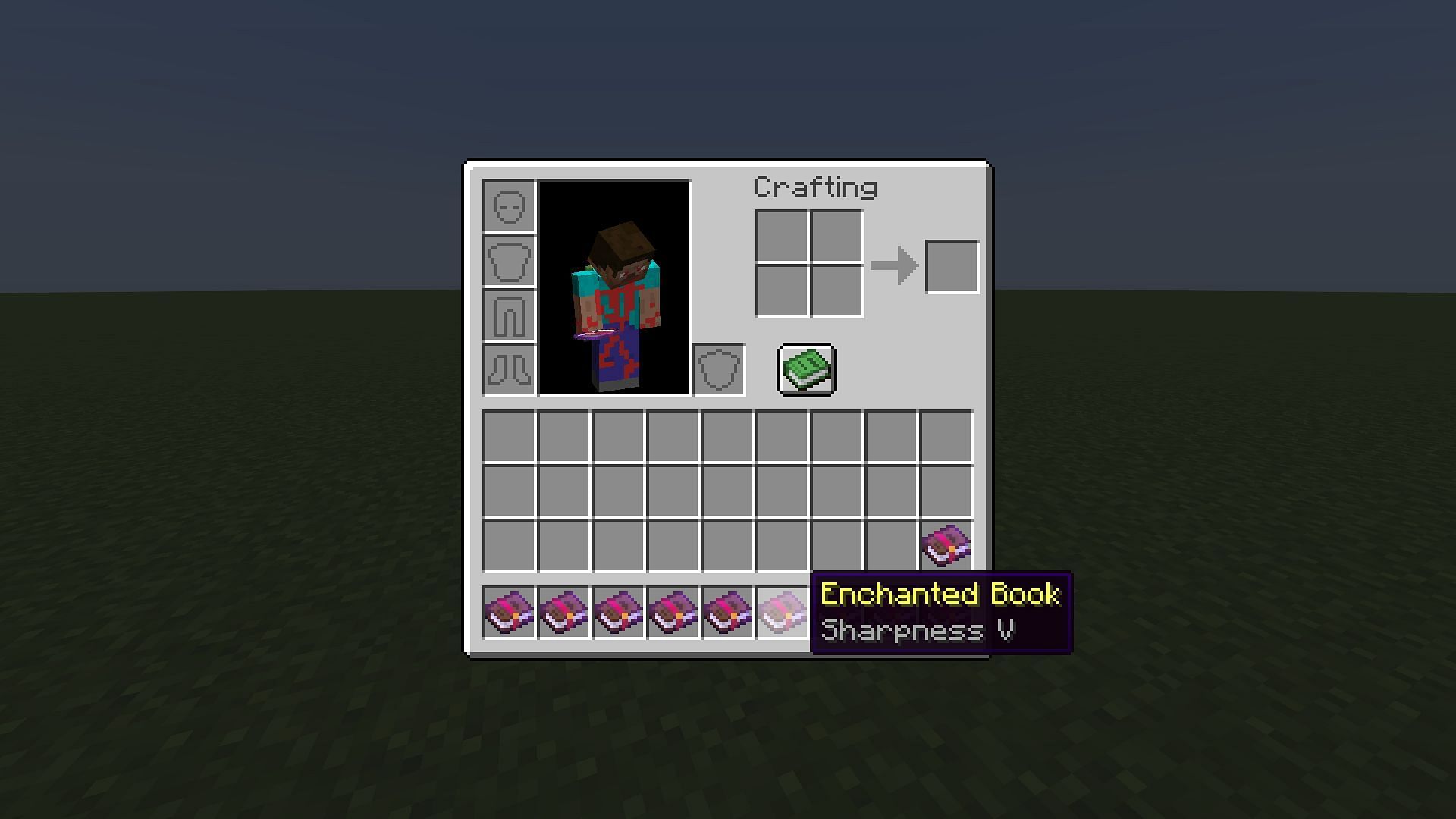 Sharpness enchanted book in Minecraft (Image via Mojang)