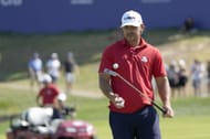 Brooks Koepka walks off the 16th green during a practice round ahead of the Ryder Cup (Image via AP Photo)