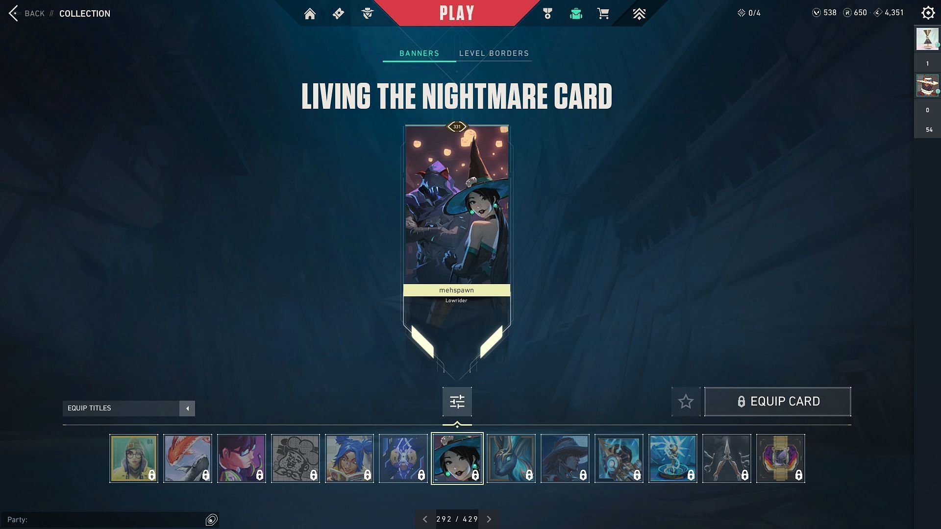 Living The Nightmare Player Card (Image via Riot Games)