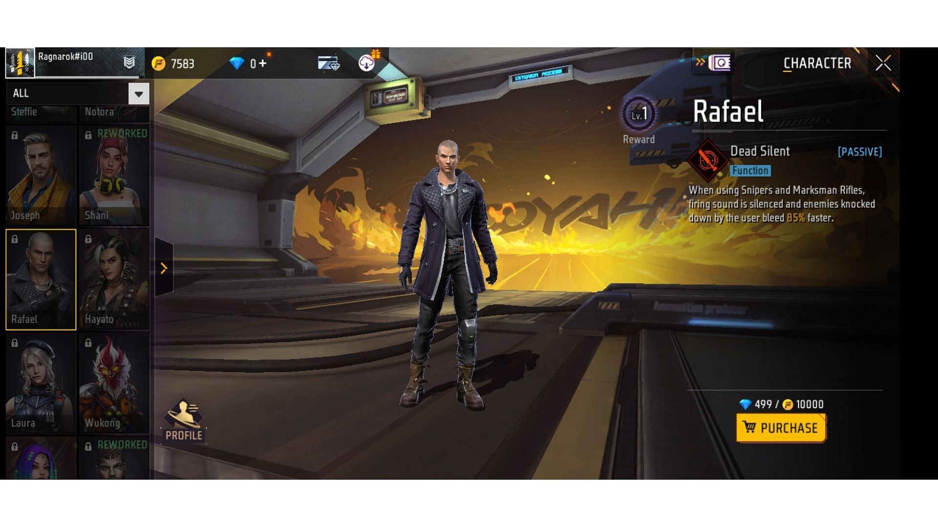 The character Rafael (Image via Garena)