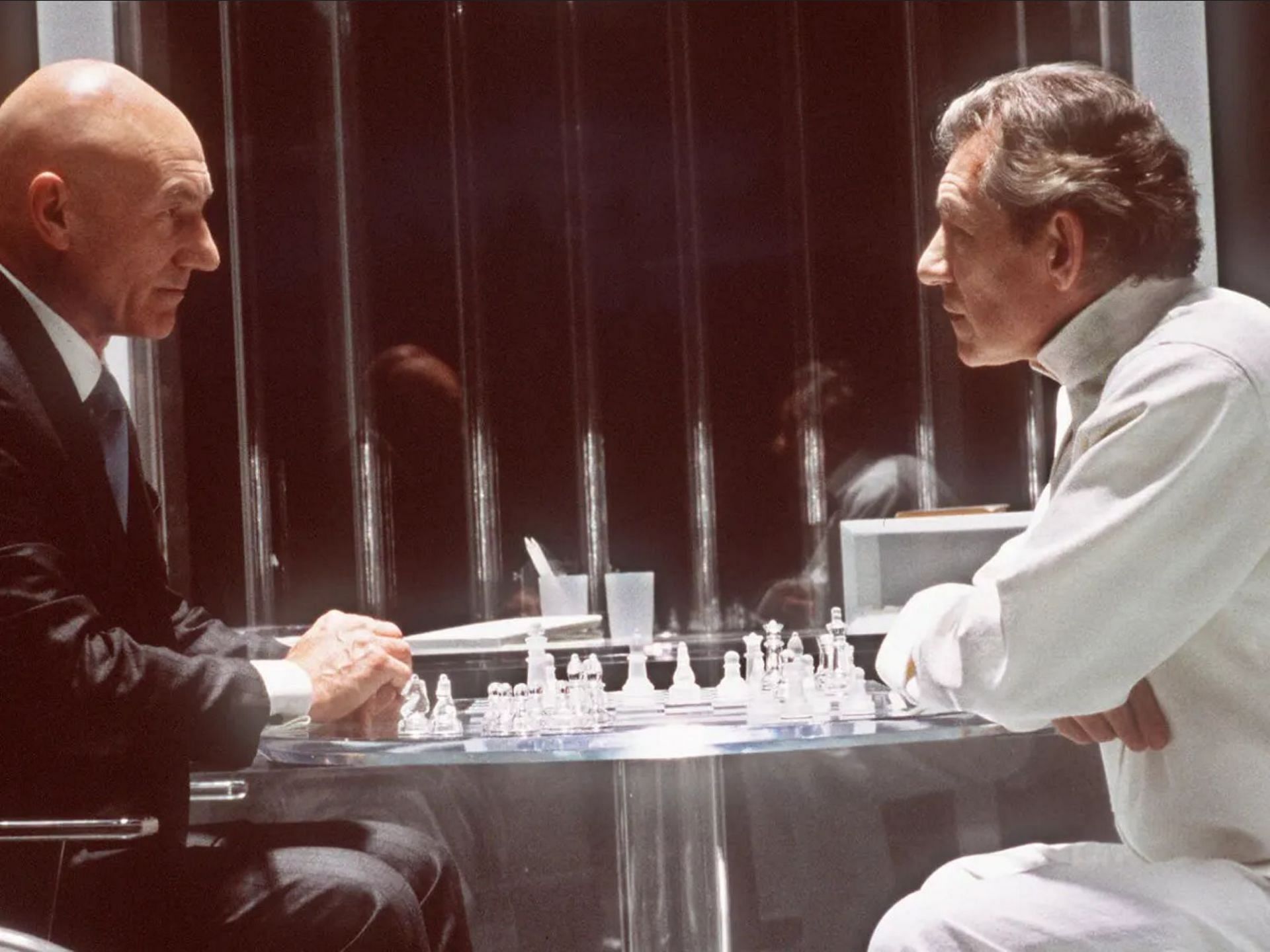 Professor X and Magneto debating over chess (Image via 20th Century Fox)