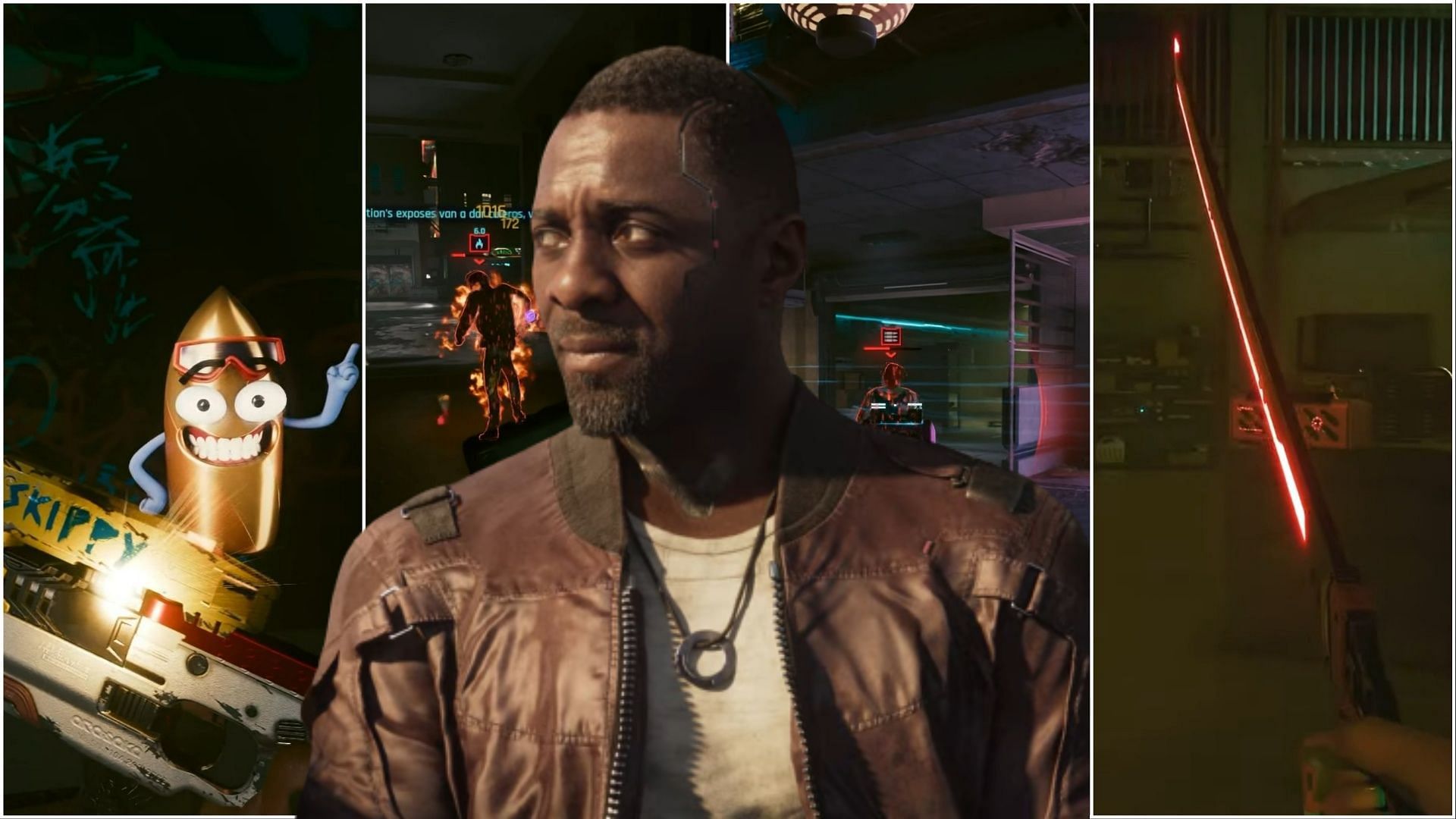 Solomon Reed and the various weaponry of Cyberpunk 2077