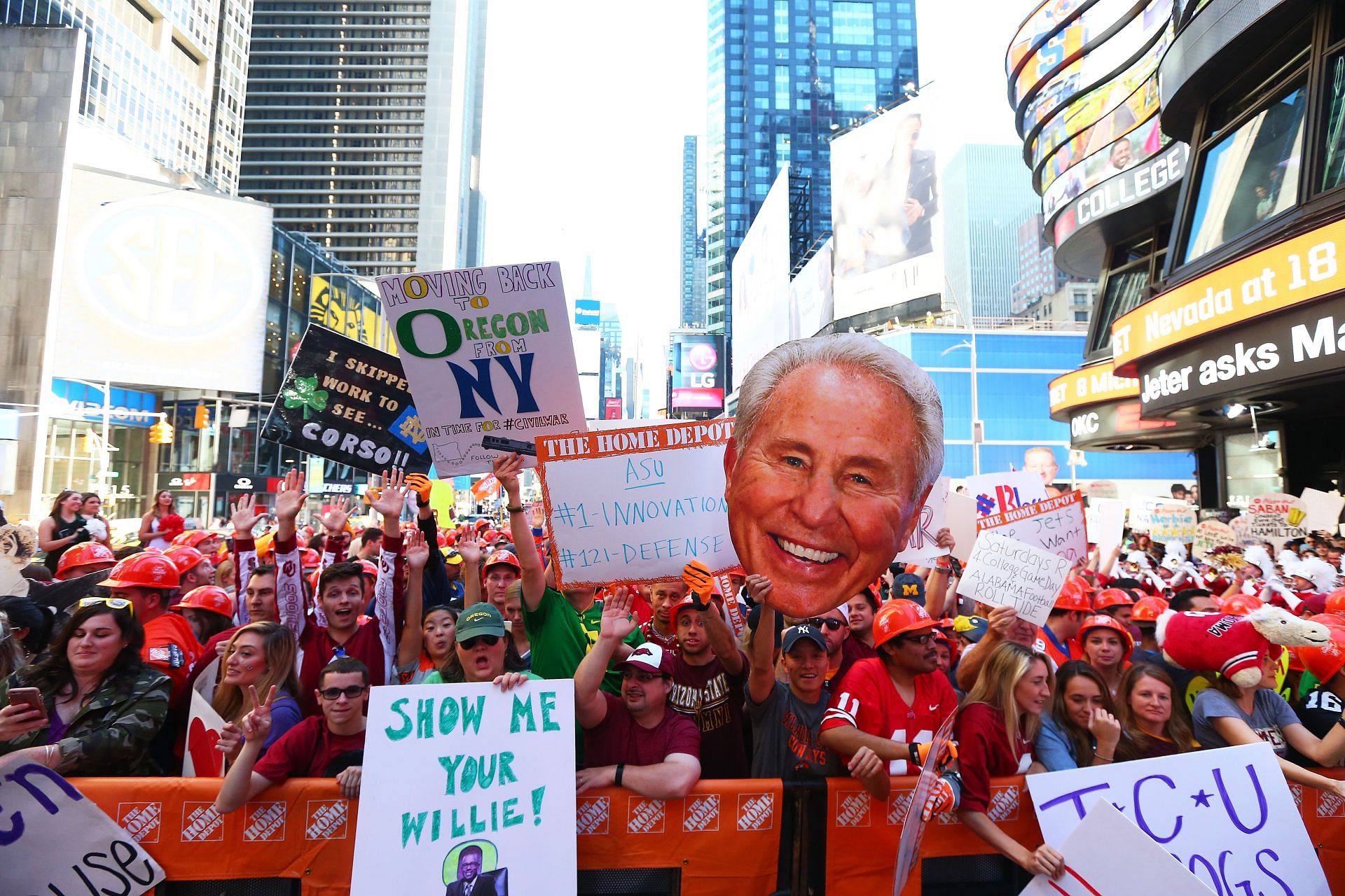 ESPN &quot;College GameDay Built by The Home Depot&quot; in Times Square