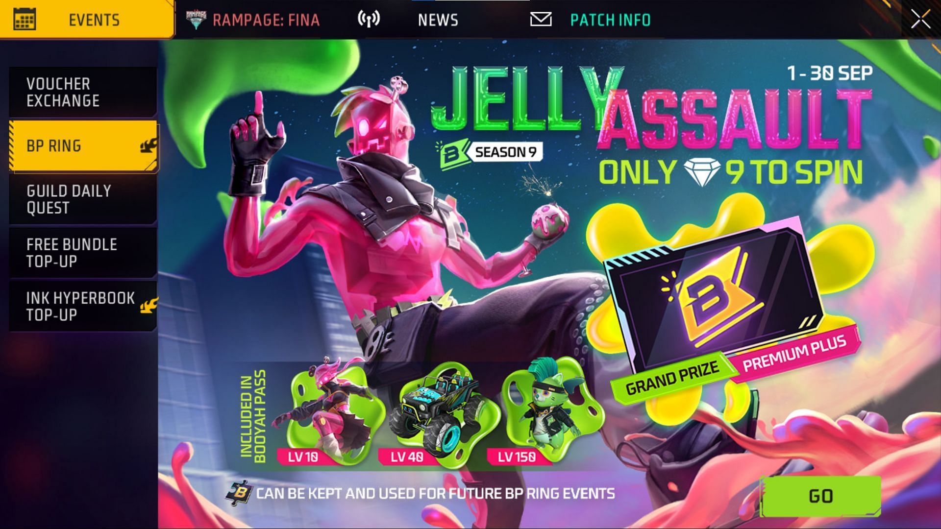 Jelly Assault BP Ring रिलीज की गई है (Image via Garena)