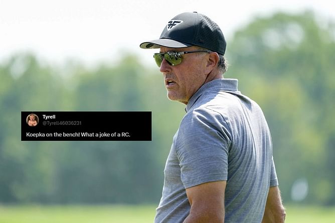 “Koepka on the bench! What a joke of a RC”: Golf fans react to Phil Mickelson wishing Team USA luck for Ryder Cup