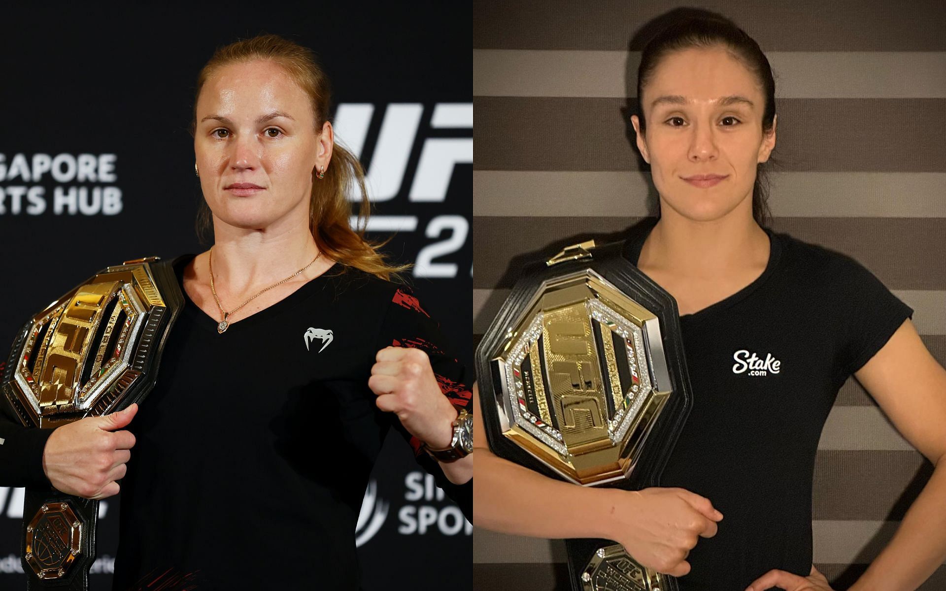 Valentina Shevchenko and Alexa Grasso [Image credits: @alexa_grasso on Instagram and Getty Images]