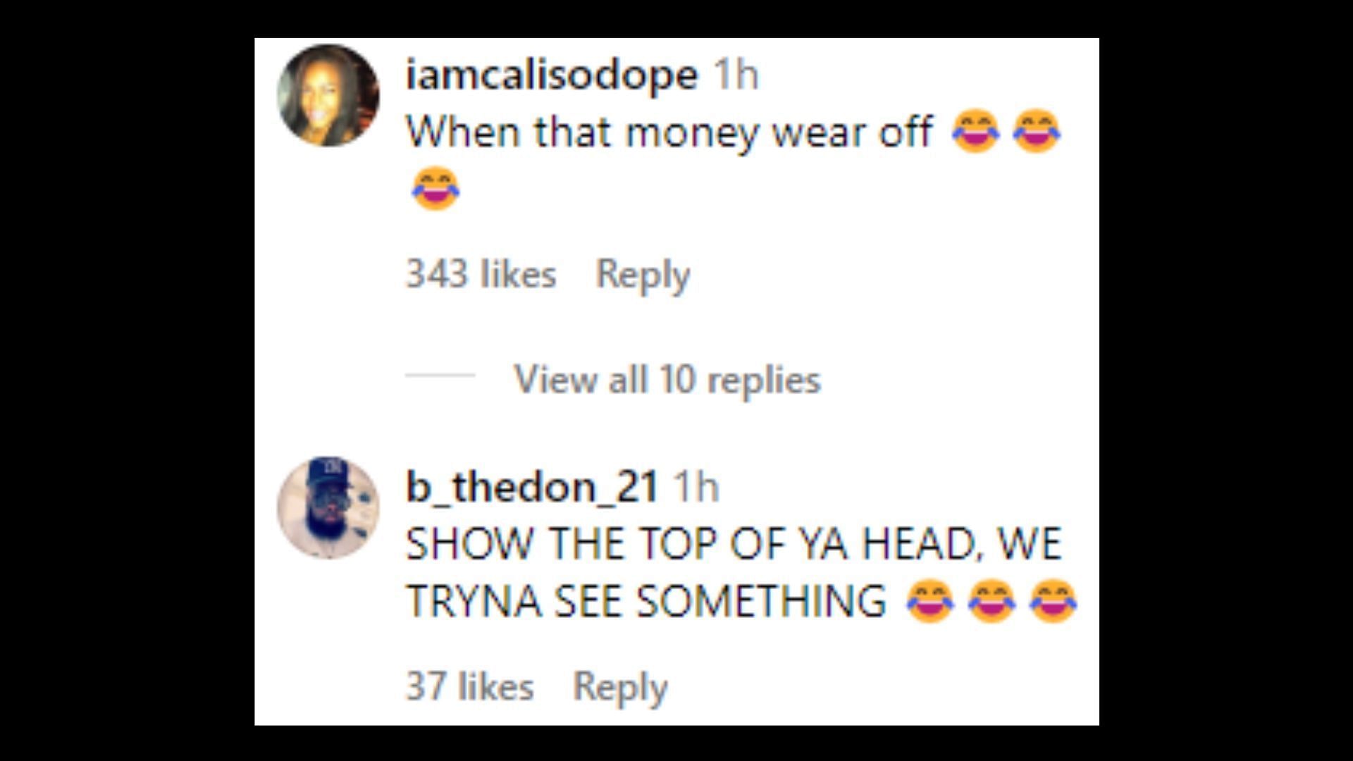 Netizens share their reaction to the mugshot (Image via theshaderoom/Instagram)