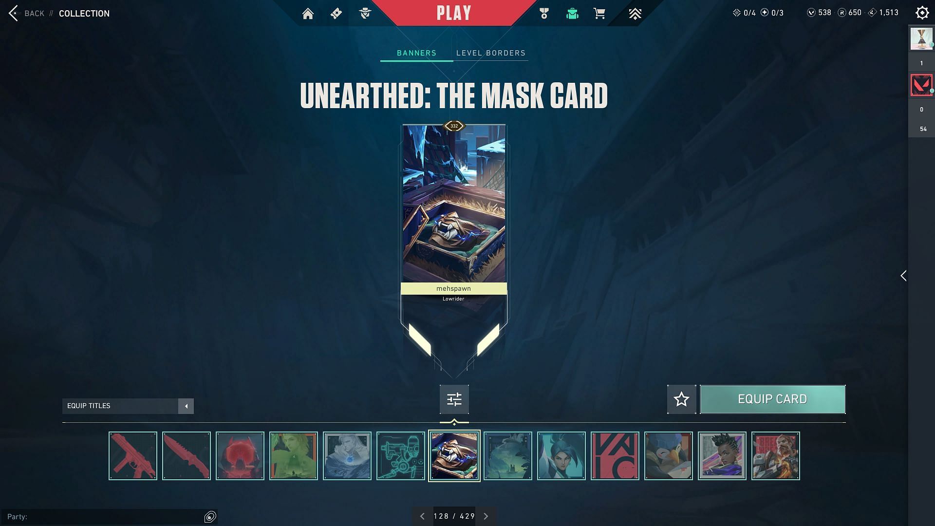 Unearthed: The Mask Player Card (Image via Riot Games)