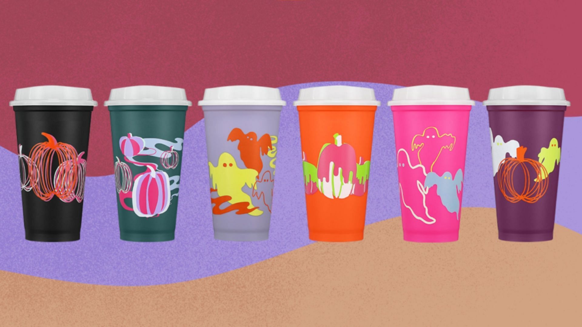 Halloween Reusable Hot Cup 6 Pack (Image via Starbucks)