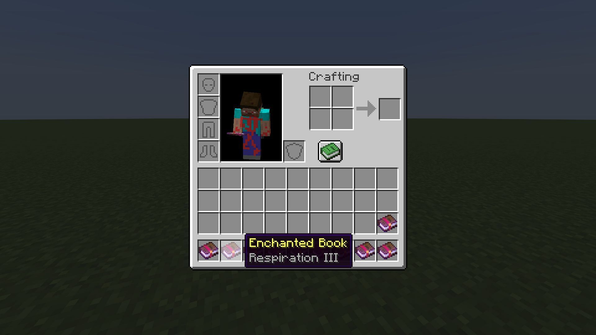 Respiration, an enchanted book in Minecraft (Image via Mojang)