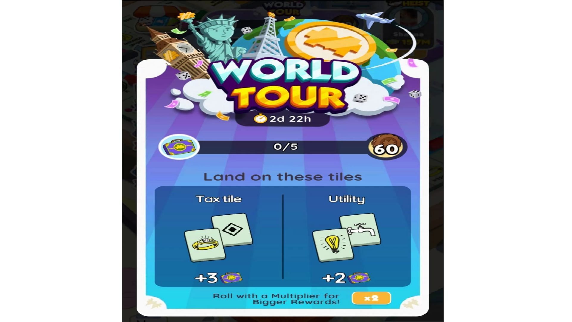 monopoly go world tour event list