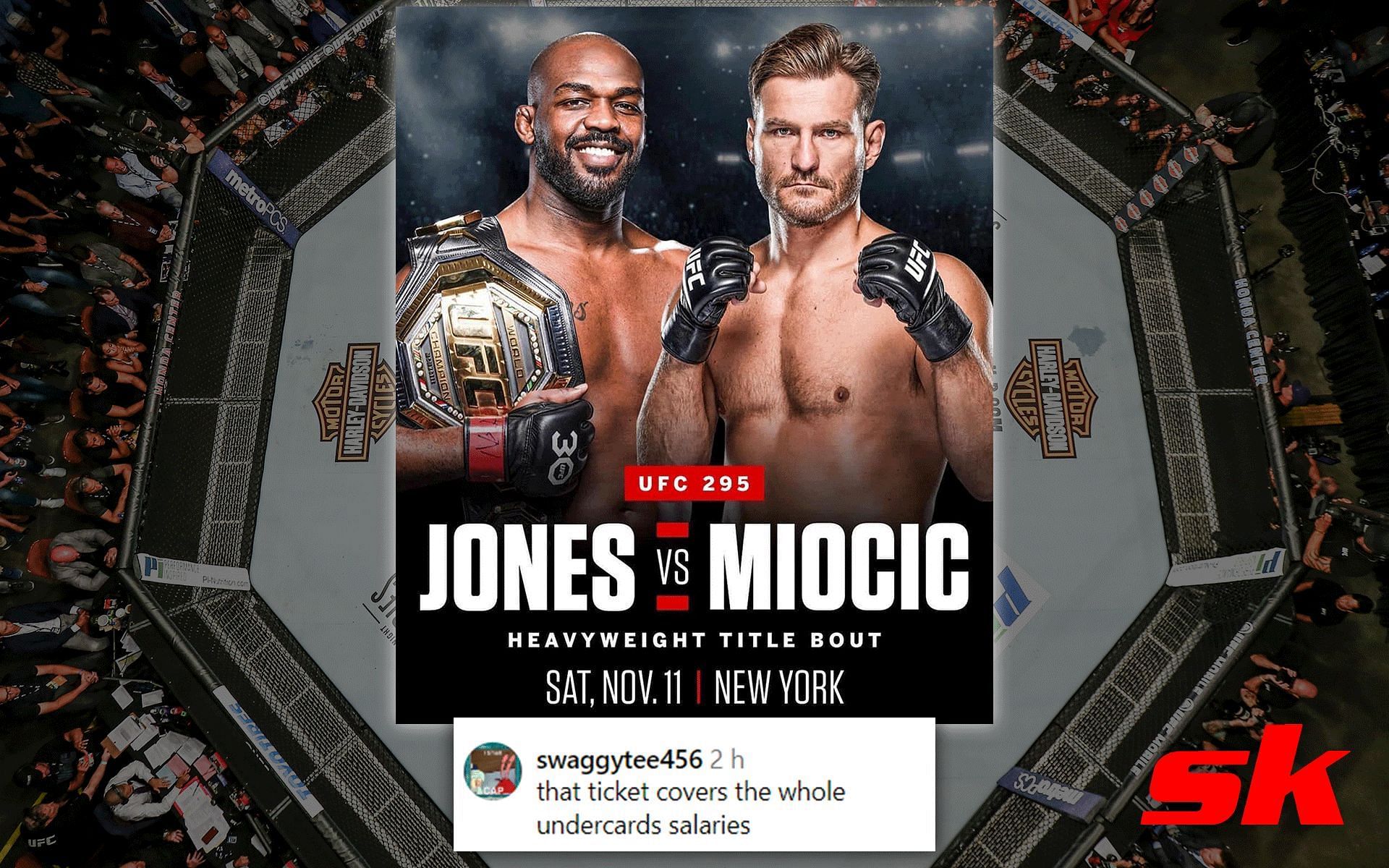 "I Better Be In Jones Corner"- Steeply-priced UFC 295 Tickets Draw ...