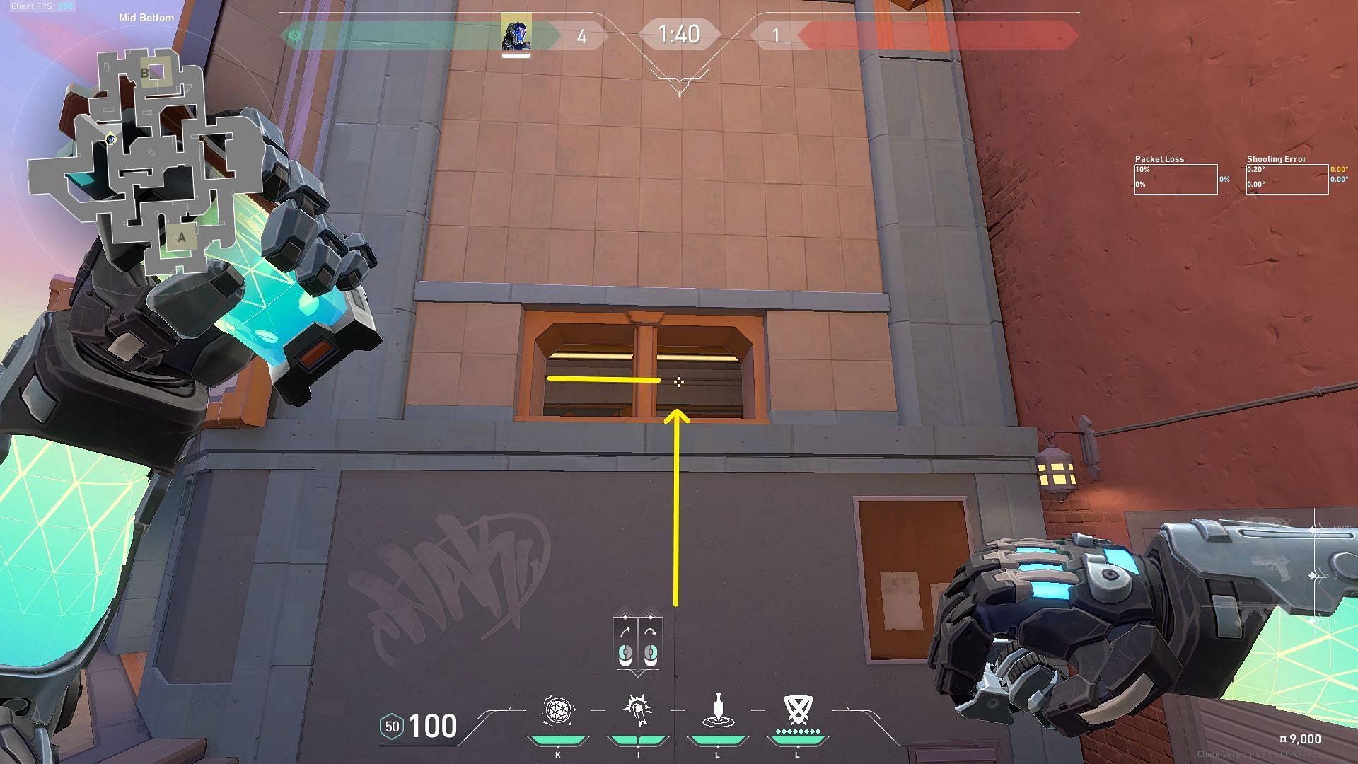 Crosshair placement (Image via Sportskeeda)