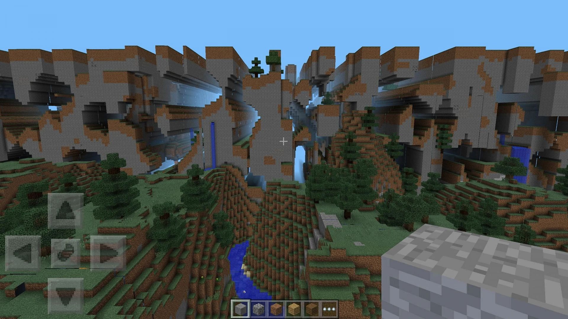 Far Lands was one of the most fascinating terrain glitches in Minecraft Pocket Edition. (Image via Mojang)