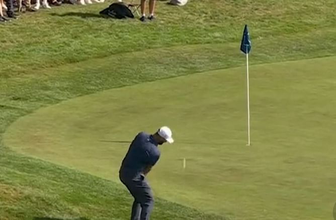 Watch: Jon Rahm receives big fan cheer as he saves a par at the BMW PGA Championship
