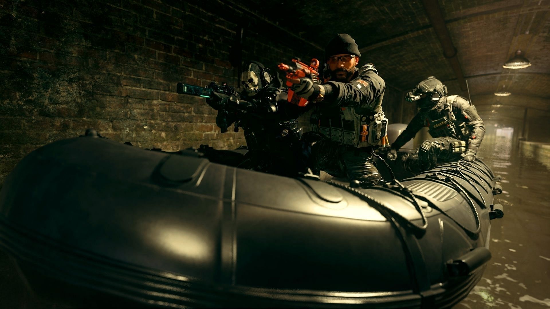 Three Operators riding on a boat under the tunnels of Vondel.