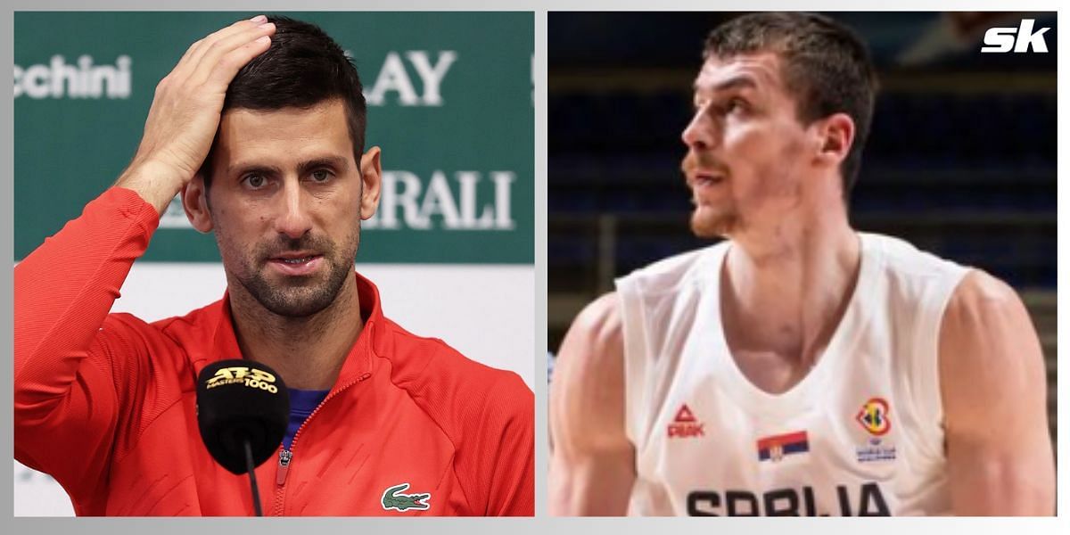 Novak Djokovic (left); Borisa Simanic
